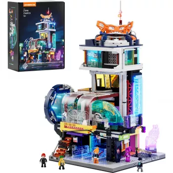 LUMIBRICKS Funwhole Medieval Watchtower Set de bloques de construcción con iluminación LED (1368 piezas)