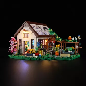 Lumibricks invernadero de interior con luz LED de espectro completo para cultivo, sistema de hidroponía, 6 cápsulas para plantas, depósito de agua de 2,5 l, blanco