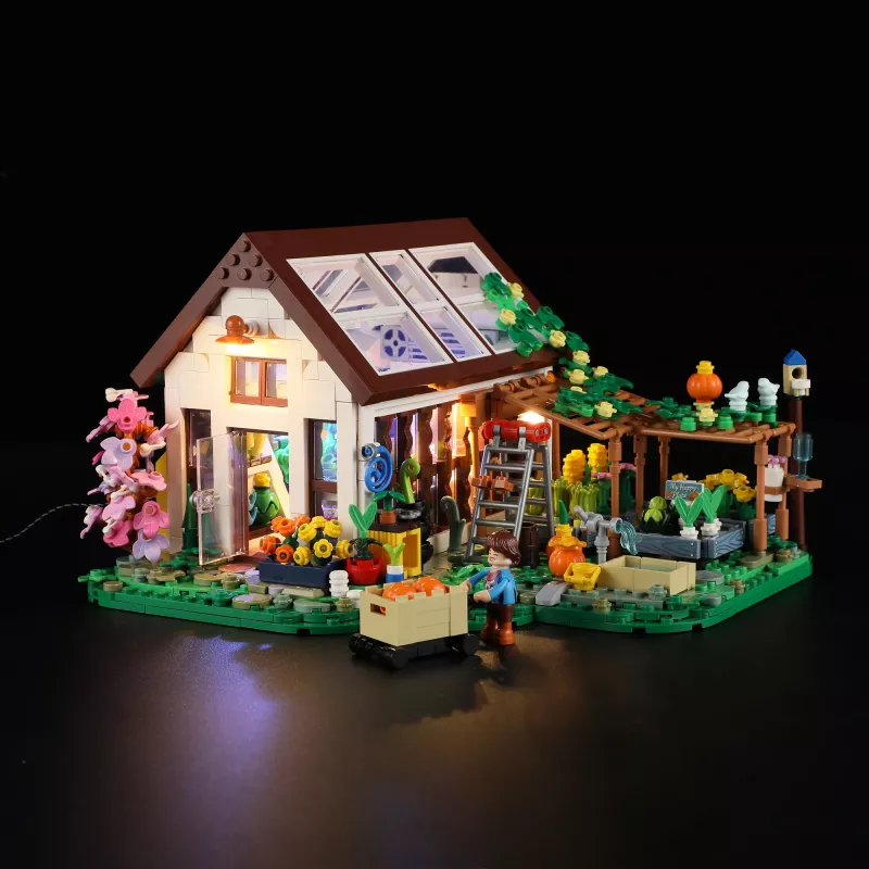 Lumibricks Invernadero de interior con lámpara LED de espectro completo para plantas, sistema hidropónico, 6 cápsulas de plantas, depósito de agua de 2,5L, Blanco