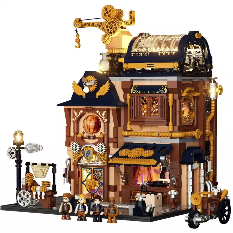 Lumibricks Steampunk Memory Shop kit de construcción de casa de muñecas en miniatura DIY