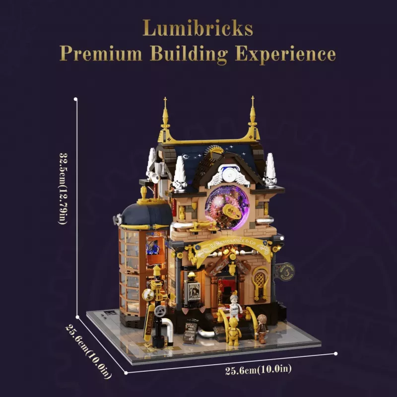Lumibricks Steampunk Memory Shop kit de construcción de casa de muñecas en miniatura DIY