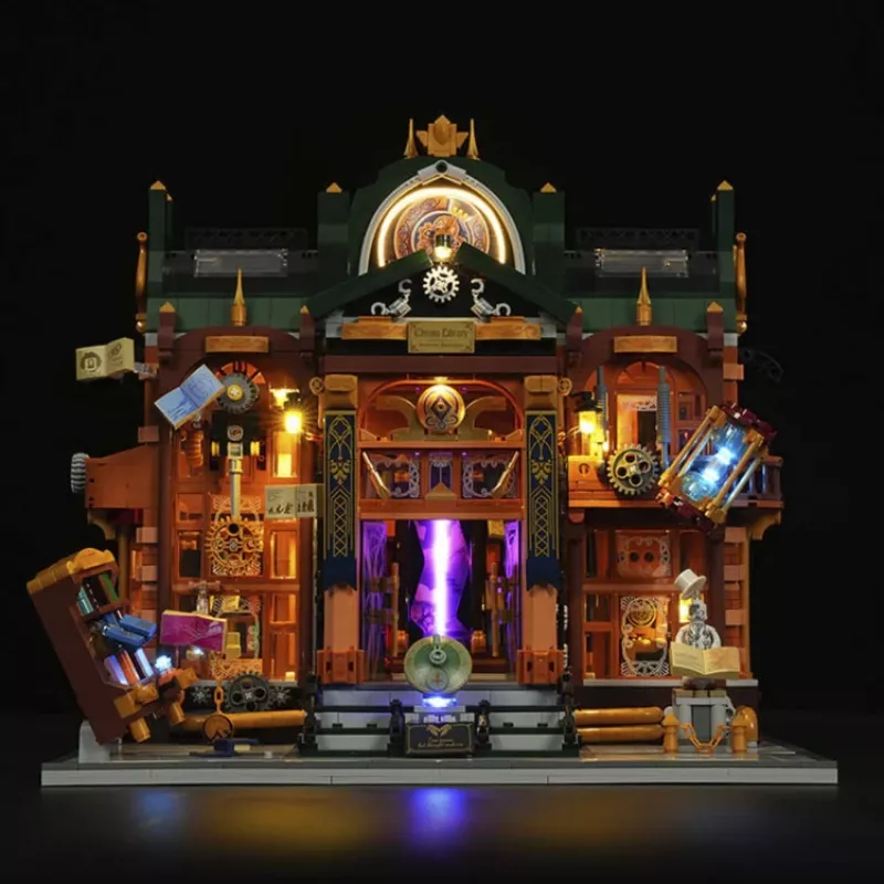 Lumibricks Steampunk Time Rift Library Kit de miniatura Book Nook DIY