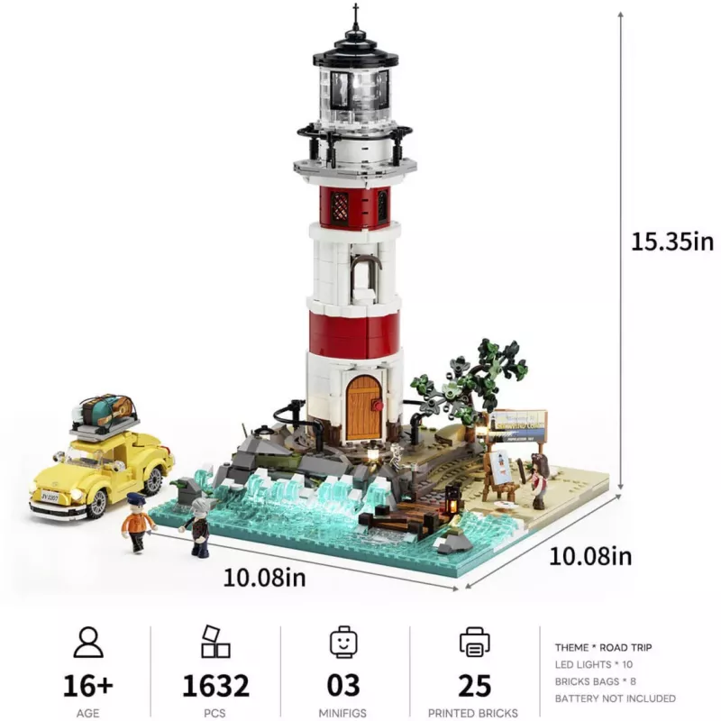 Lumibricks Sunrise Lighthouse set de bloques de construcción con iluminación LED