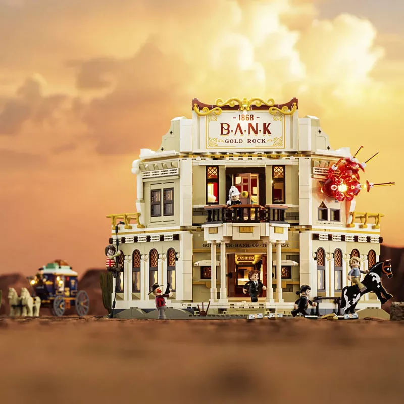 Lumibricks Western Bank Heist Set de construcción 1050 piezas