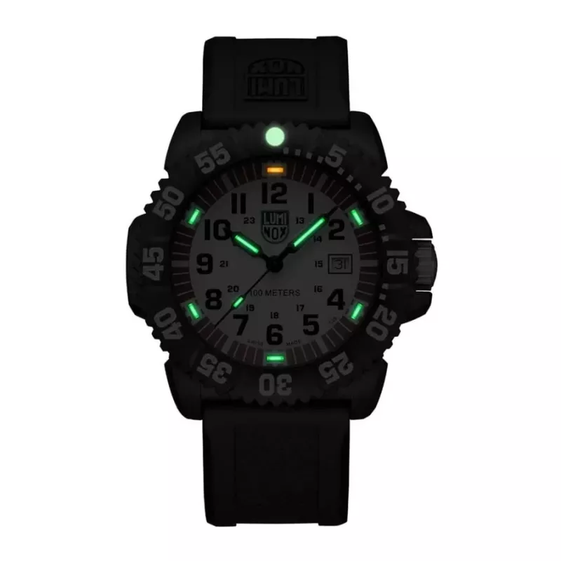 LUMINOX Atacama Field Automatic 1900 Series X2.2057 Reloj de hombre 44mm esfera negra correa de piel negra