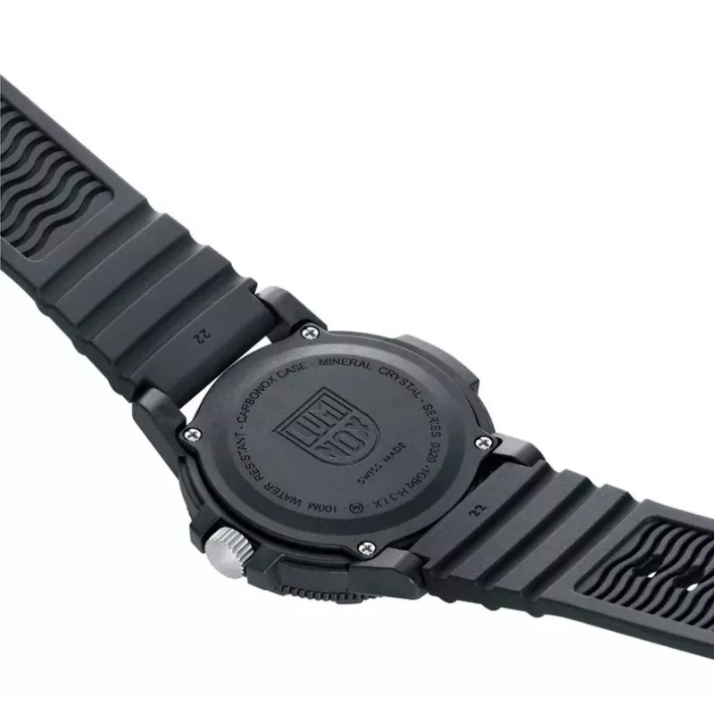 Luminox reloj hombre XS.0323.L 44mm cuarzo suizo con esfera azul y correa de caucho negra