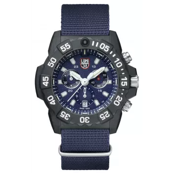 Luminox Navy SEAL Cronógrafo serie 3580 Reloj de hombre XS.3583 45mm Carbonox negro goma