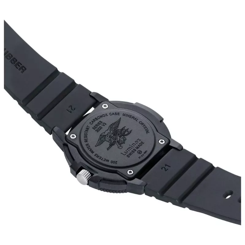 Luminox Navy SEAL Colormark 3000 Series Reloj de hombre XS.3005.F 43mm Negro Caucho