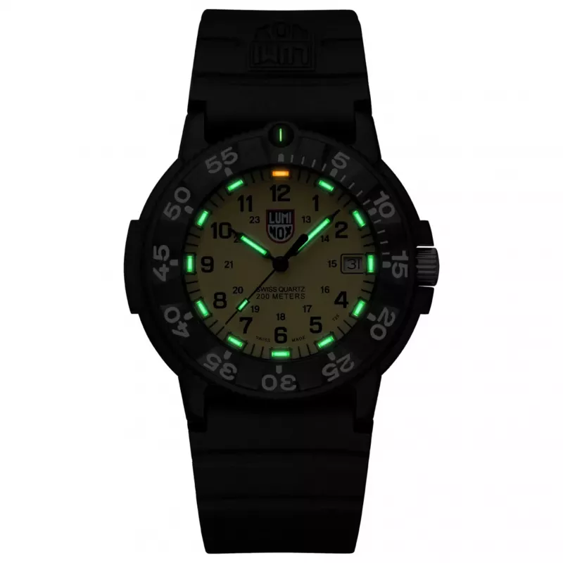 Luminox Navy SEAL Colormark 3000 Series Reloj de hombre XS.3005.F 43mm Negro Caucho