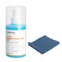 LUMIVIDA HS084912 Set de limpieza de pantallas – spray sin alcohol de 200 ml, paño de microfibra de 20x20 cm y cepillo suave para LCD, LED, OLED, plasma, portátiles, monitores, smartphones, tablets, cámaras y gafas