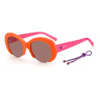 M MISSONI Gafas de sol de mujer MMI0071S09Z negro gris geométricas acetato 52mm