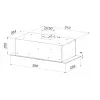 Campana extractora de cocina integrable MAAN Ares M 60 Soft Touch 570 m³/h negra