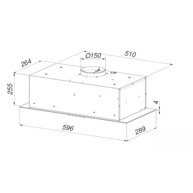 Campana extractora de cocina integrable MAAN Ares M 60 Soft Touch 570 m³/h negra