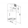 MAAN Elba WPB 731 campana de pared cobre brillante 70 cm