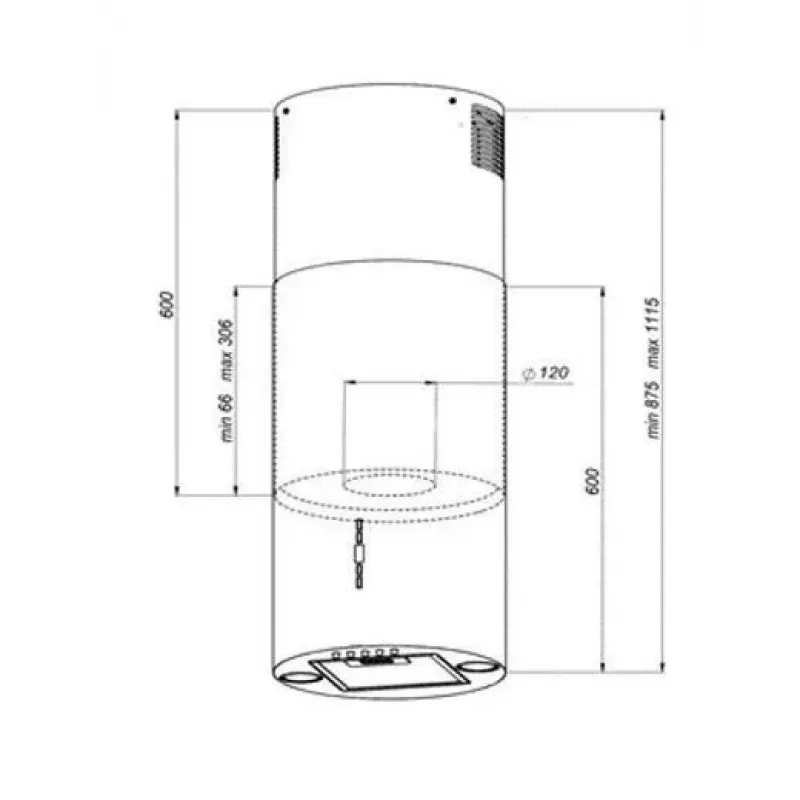 Campana de pared MAAN ELBA2 31 cobre brillante 50 cm
