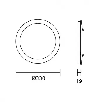 MACLEAN Panel de techo LED 7en1 empotrable Ultra Slim 30W 3 colores (WW, NW, CW) Led4U LD142 con sensor de microondas y fuente de alimentación integrada