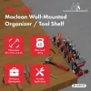 MACLEAN MC-141 organizador de herramientas de pared con 20 contenedores y 11 ganchos, negro/rojo, 800x400x195 mm