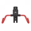 MACLEAN MC-172 Soporte de pared horizontal para bicicletas, acero, 30 kg de carga, ángulo ajustable, plegable, negro