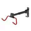 MACLEAN MC-172 Soporte de pared horizontal para bicicletas, acero, 30 kg de carga, ángulo ajustable, plegable, negro
