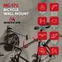 MACLEAN MC-172 Soporte de pared horizontal para bicicletas, acero, 30 kg de carga, ángulo ajustable, plegable, negro