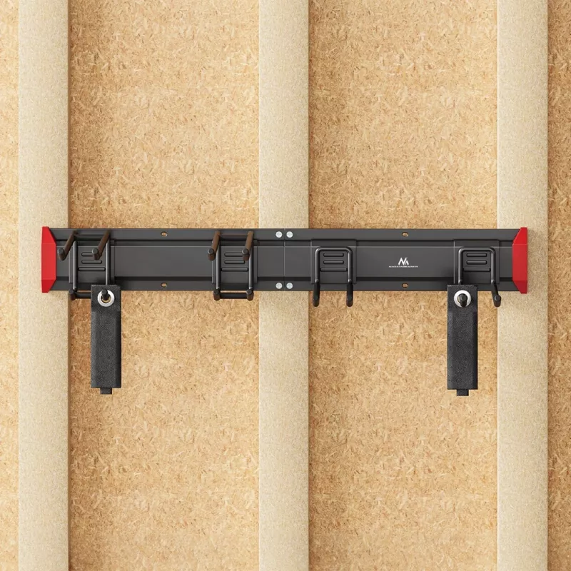 Organizador de herramientas de acero para pared Maclean MC-178, carga 136 kg, 816 mm de ancho, panel perforado
