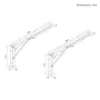 Maclean MC-195 soportes plegables para estantes de pared, 300-600 mm, máx. 50 kg, 2 uds.