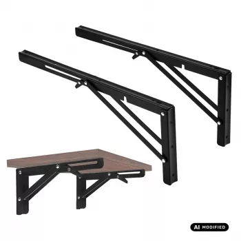 Soportes de estante de pared plegables Maclean MC-196, 350-700 mm, máx. 50 kg, 2 uds.