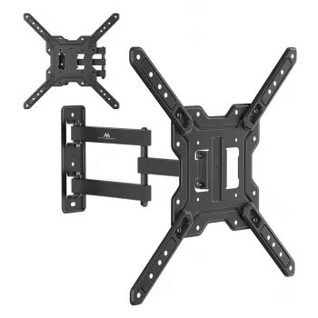 Maclean MC-759 N soporte de pared fijo para TV/monitor para pantallas de 23–65 pulgadas, 30 kg, VESA hasta 400x400, negro