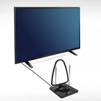 Antena de interior de alta ganancia Maclean MCTV-963, bajo ruido, digital y analógica, Freeview FM DVB, potente 45dB DVB-T/T2 H.265 HEVC