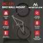 Soporte de pared para bicicleta Maclean, carga máx. 35 kg, ángulo de inclinación ajustable, acero, MC-171