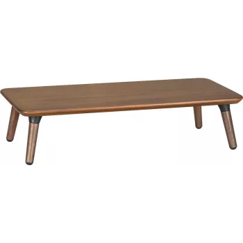 Maclean Soporte de madera para monitor/portátil, (500x240x120mm), nogal negro, máx. 20kg, MC-930