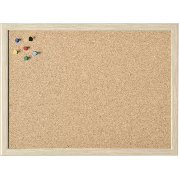 Magnetoplan Corcho con marco de madera 1000 x 600 mm, corcho prensado natural, autorregenerable, montaje en pared, para fijar notas, memos y fotos (121924)