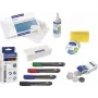 MAGNETOPLAN HOLTZ 12299 Set de accesorios para pizarra blanca - Multicolor (Negro, Azul, Verde, Rojo) con rotuladores, imanes, borrador, paño de limpieza y líquido de limpieza