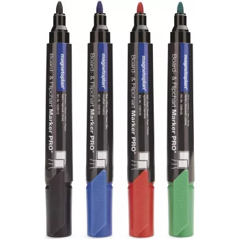 MAGNETOPLAN HOLTZ set de rotuladores para pizarra y flipchart, punta redonda, varios colores, pack de 10 (12281)