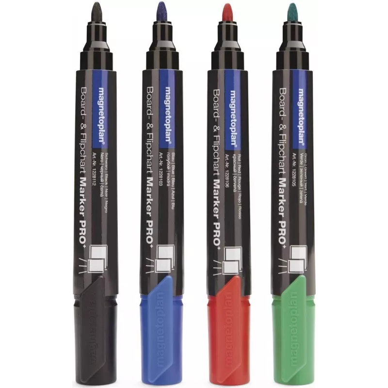 MAGNETOPLAN HOLTZ set de rotuladores para pizarra y flipchart, punta redonda, varios colores, pack de 10 (12281)