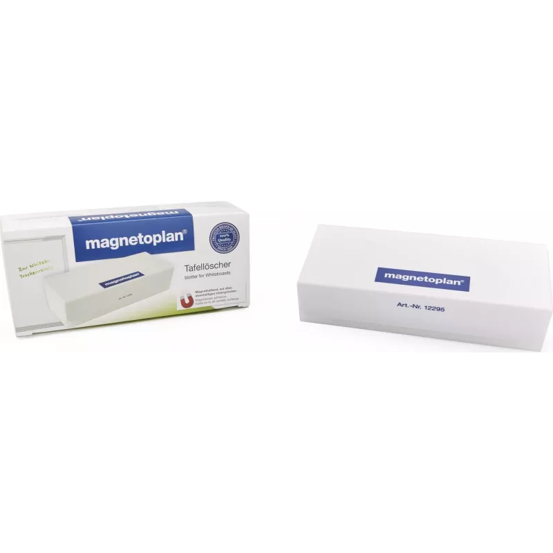 MAGNETOPLAN HOLTZ Borrador magnético para pizarra blanca con papel reemplazable, gris (12295)