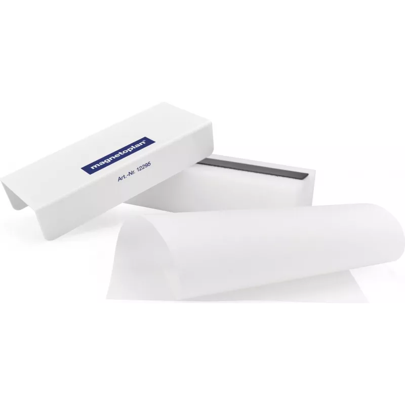 MAGNETOPLAN HOLTZ Borrador magnético para pizarra blanca con papel reemplazable, gris (12295)
