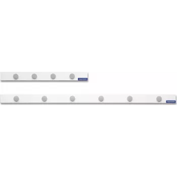 MAGNETOPLAN HOLTZ set de tiras magnéticas magnetoplan, 1000 x 50 mm, tira magnética autoadhesiva blanca + 6 imanes redondos grises (16271M)