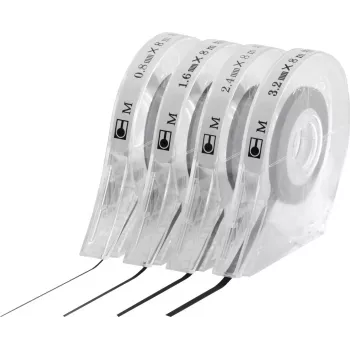 MAGNETOPLAN HOLTZ cinta de marcado autoadhesiva, negra, 2,4 mm x 8 m, para tableros de planificación, 1 rollo (40103)
