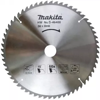 Makita D-46408 Disco de sierra 190mm 40 dientes TCT ATB corte fino Makforce