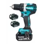 Atornillador a batería sin escobillas Makita DDF484RT3J 18V con 3 baterías de 5,0Ah, 54 Nm