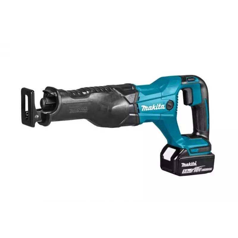 Sierra sable a batería MAKITA DJR186RTE 18V LXT con 2 baterías de 5,0Ah, cargador rápido y maletín Makpac