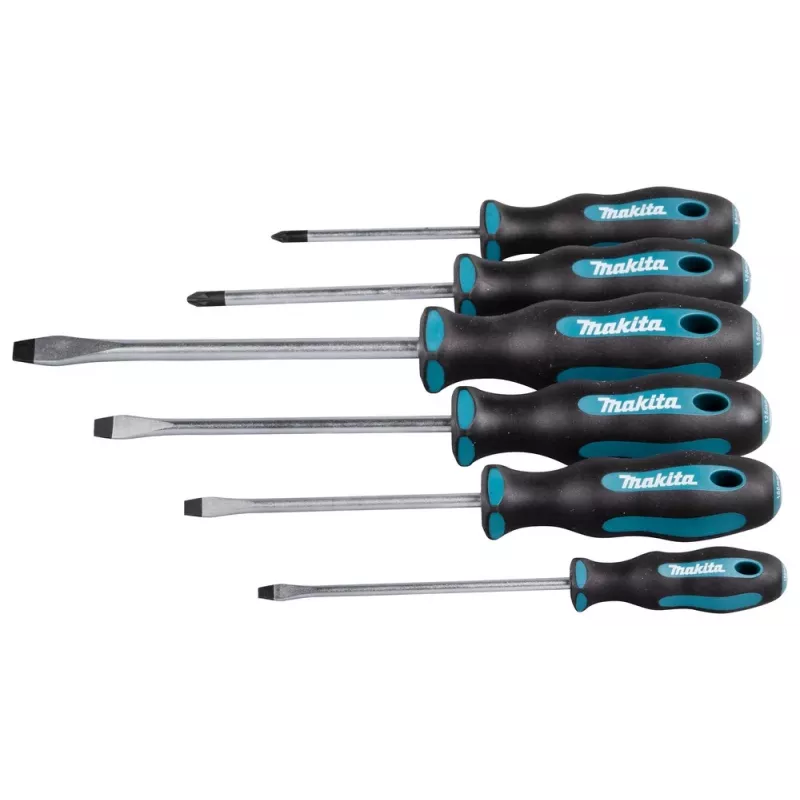 Makita E-10512 juego de destornilladores, 6 piezas (plano/Pozidriv)
