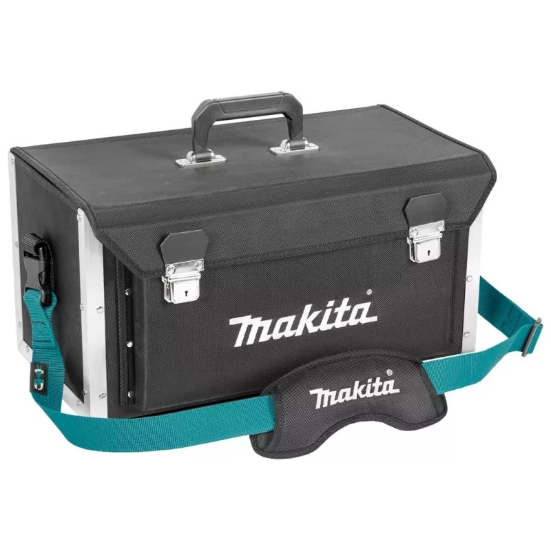 MAKITA E-15394 bolsa de transporte abierta para herramientas 50/25, 20 bolsillos, carga 15 kg, negro/azul