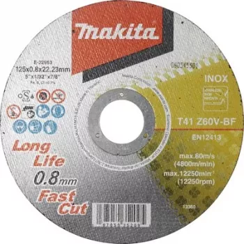 Makita E-22953 Disco de corte para acero, 125 mm, 1 pieza