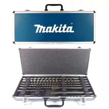 Juego de brocas y cinceles SDS-Plus MAKITA 10 piezas maletín de aluminio D-42385