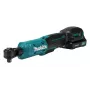 Makita WR100DSA 12V CXT llave de carraca a batería set 1/4 pulgadas y 3/8 pulgadas, 47,5 Nm, batería 2,0 Ah, cargador, luz LED