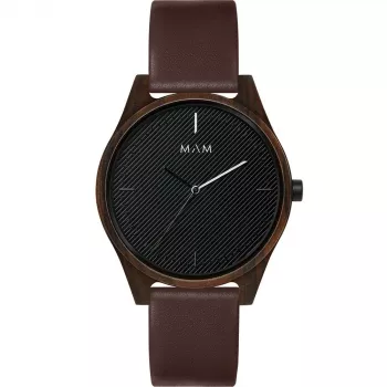 MAM MAM620 Reloj unisex 40 mm madera de teca sostenible cuarzo japonés