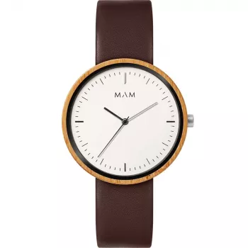 MAM MAM650 Reloj unisex 39mm Ebony Wood y acero inoxidable