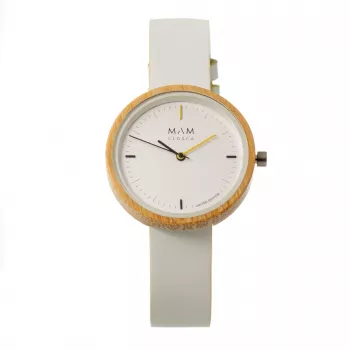 MAM MAM97 Reloj unisex 33mm esfera negra correa de piel vegana